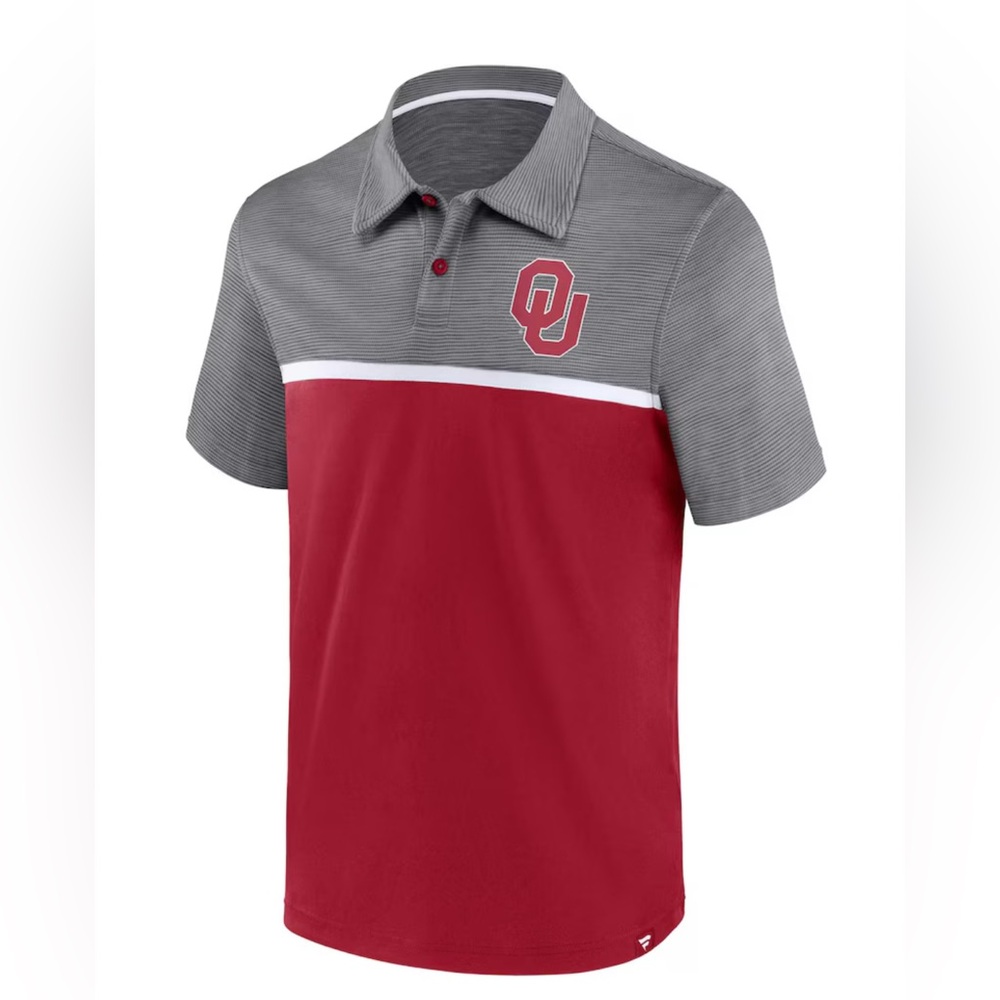 Fanatics‎ Oklahoma Sooners college men’s Polo Crimson red gray size medium